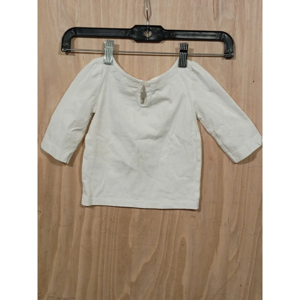 New Janie and Jack Floral Embroidery Love Top Girl's Size 18 - 24m. - Picture 3 of 5